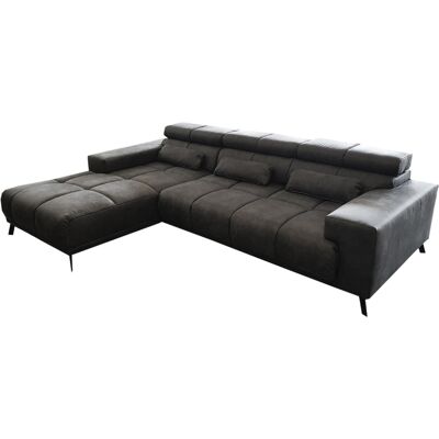 Massivart Ecksofa grau-braun elektrisch ausfahrbar 285 cm - SPEED Massivart Ecksofa grau-braun elektrisch ausfahrbar 285 cm - SPEED