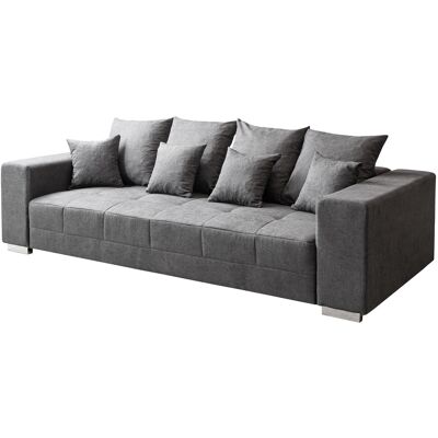 Massivart Big Sofa grau Stoffbezug - Microfaser - 254 cm - BORNEO Massivart Big Sofa grau Stoffbezug - Microfaser - 254 cm - BORNEO