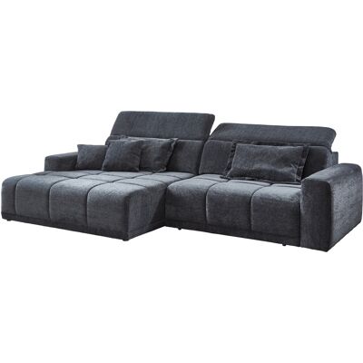 Massivart Ecksofa anthrazit elektrisch ausfahrbar 288 cm - OT links - BROOK Massivart Ecksofa anthrazit elektrisch ausfahrbar 288 cm - OT links - BROOK