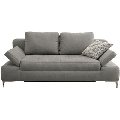 Massivart Schlafsofa grau Bettkasten ausziehbar 200 cm Federkern - JANO Massivart Schlafsofa grau Bettkasten ausziehbar 200 cm Federkern - JANO