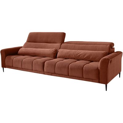 Massivart Big Sofa Cord rost elektrisch ausfahrbar 280 cm - LOGAN Massivart Big Sofa Cord rost elektrisch ausfahrbar 280 cm - LOGAN