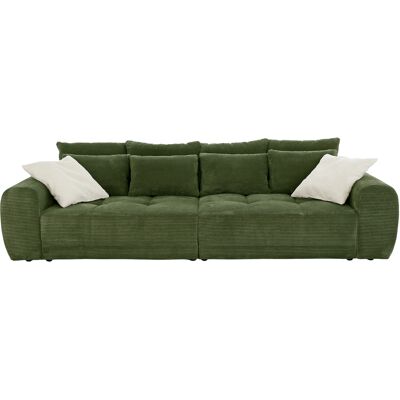 Massivart Big Sofa Cord grün - 308 cm - Federkern - JANNI Massivart Big Sofa Cord grün - 308 cm - Federkern - JANNI