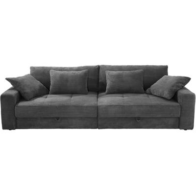 Die Möbelfundgrube Big Sofa mit Bettkasten Cord grau 284 cm - BELSANO Die Möbelfundgrube Big Sofa mit Bettkasten Cord grau 284 cm - BELSANO