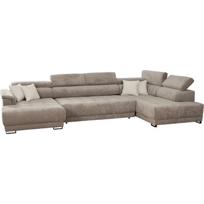 Die Möbelfundgrube Wohnlandschaft taupe ausziehbar - Sitztiefenverstellung - BENEVENTO Die Möbelfundgrube Wohnlandschaft taupe ausziehbar - Sitztiefenverstellung - BENEVENTO