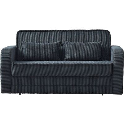 Massivart Schlafsofa Cord anthrazit Bettkasten ausziehbar 171 cm - MOLERON Massivart Schlafsofa Cord anthrazit Bettkasten ausziehbar 171 cm - MOLERON