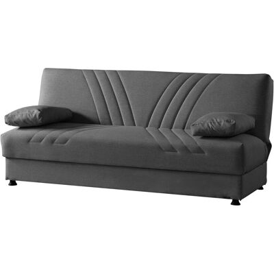 Die Möbelfundgrube Einzelsofa grau Schlaffunktion ausziehbar 2-Sitzer 198 cm - KAYA Die Möbelfundgrube Einzelsofa grau Schlaffunktion ausziehbar 2-Sitzer 198 cm - KAYA
