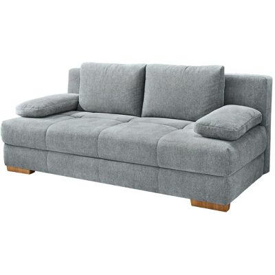 Massivart Schlafsofa Bettkasten grau Dauerschläfer Federkern 203 cm - CALLI Massivart Schlafsofa Bettkasten grau Dauerschläfer Federkern 203 cm - CALLI