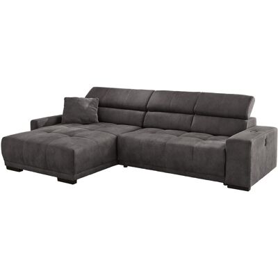 Massivart Ecksofa grau 315 cm elektrisch ausfahrbar - LE MANS Massivart Ecksofa grau 315 cm elektrisch ausfahrbar - LE MANS