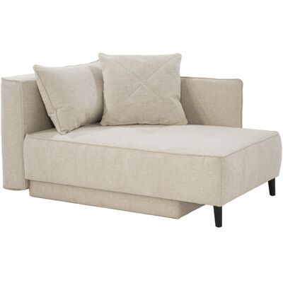 Die Möbelfundgrube Einzelsofa Chenille beige 155 cm Recamiere mit Schlaffunktion - REX Die Möbelfundgrube Einzelsofa Chenille beige 155 cm Recamiere mit Schlaffunktion - REX