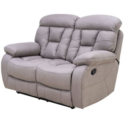 Massivart Einzelsofa Microfaser grau 157 cm - Relaxfunktion - SABINO Massivart Einzelsofa Microfaser grau 157 cm - Relaxfunktion - SABINO