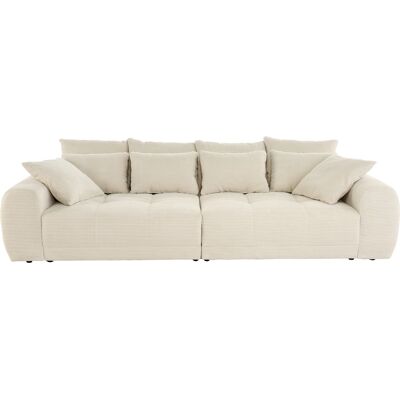 Massivart Big Sofa Cord beige - 308 cm - Federkern - JANNI Massivart Big Sofa Cord beige - 308 cm - Federkern - JANNI