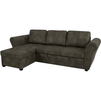 Die Möbelfundgrube Ecksofa mit Schlaffunktion braun Bettkasten 260 cm - LASSE Die Möbelfundgrube Ecksofa mit Schlaffunktion braun Bettkasten 260 cm - LASSE