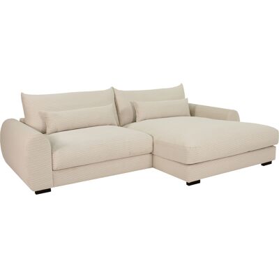 Massivart Ecksofa creme Cord 265 x 180 cm OT rechts - MARK Massivart Ecksofa creme Cord 265 x 180 cm OT rechts - MARK