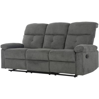 Die Möbelfundgrube Einzelsofa Microfaser grau 189 cm - Relaxfunktion - RIVERA Die Möbelfundgrube Einzelsofa Microfaser grau 189 cm - Relaxfunktion - RIVERA