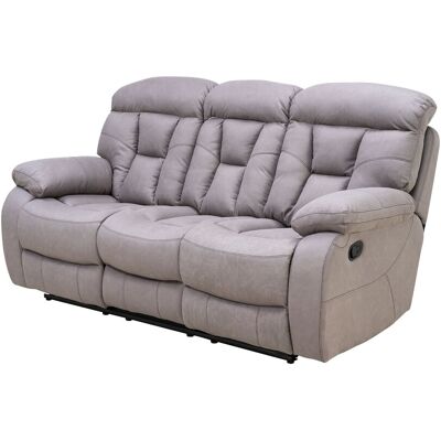 Massivart Einzelsofa Microfaser grau 213 cm - Relaxfunktion - SABINO Massivart Einzelsofa Microfaser grau 213 cm - Relaxfunktion - SABINO