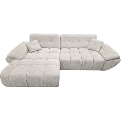 Massivart Ecksofa creme elektrisch ausfahrbar 308 cm - OT links - HUGO Massivart Ecksofa creme elektrisch ausfahrbar 308 cm - OT links - HUGO