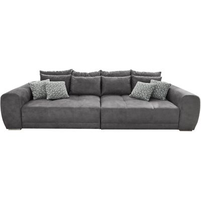 Massivart Big Sofa mit Federkern grau 306 x 134 cm - MOLDAU Massivart Big Sofa mit Federkern grau 306 x 134 cm - MOLDAU