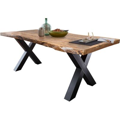 Massivart Esstisch Baumkantentisch 160 cm massiv Mango - TOMASO Massivart Esstisch Baumkantentisch 160 cm massiv Mango - TOMASO