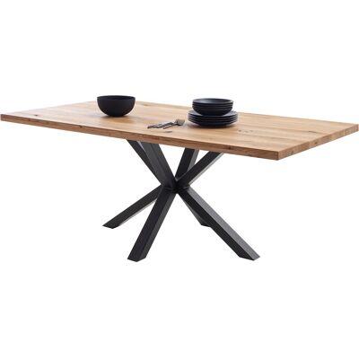 Massivart Esstisch Massivholztisch 220 cm massiv Wildeiche geölt - DEBA Massivart Esstisch Massivholztisch 220 cm massiv Wildeiche geölt - DEBA