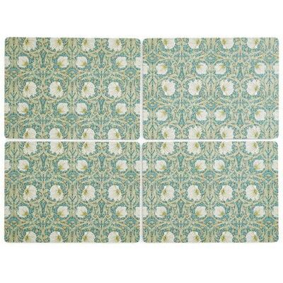 William Morris Morris & Co Pimpernel Placemats Green Set of 4 William Morris Morris & Co Pimpernel Placemats Green Set of 4