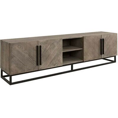 Artwood Vancouver Media Bench Pebbles Grey Artwood Vancouver Media Bench Pebbles Grey