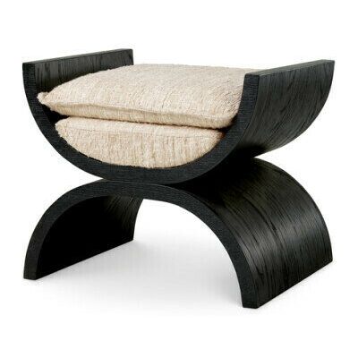 Eichholtz Claybourne Hocker schwarz Eichholtz Claybourne Hocker schwarz