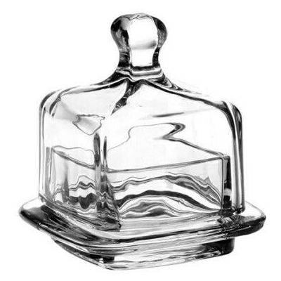 Newport Capsano Butter Dish Clear Glass Newport Capsano Butter Dish Clear Glass