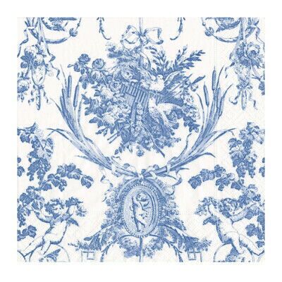 Caspari Romantic Toile Servietten blau 20er-Pack Caspari Romantic Toile Servietten blau 20er-Pack