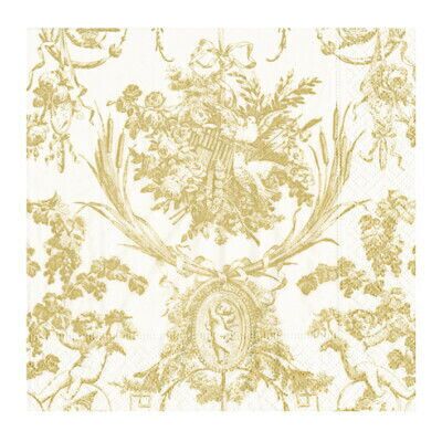 Caspari Romantic Toile Servietten gold 20er-Pack Caspari Romantic Toile Servietten gold 20er-Pack