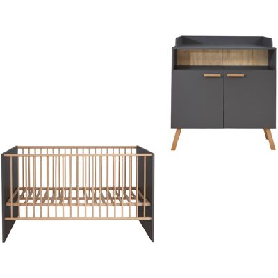Interfurn MatsBaby Babyzimmermöbel Set grau. Interfurn MatsBaby Babyzimmermöbel Set grau.