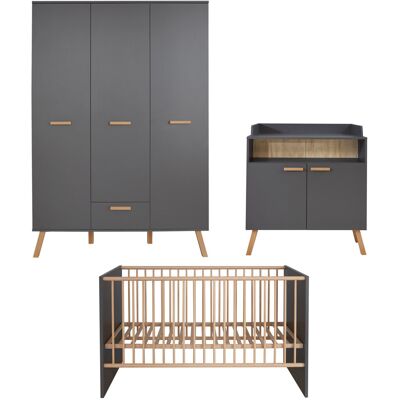 Interfurn MatsBaby Babyzimmermöbel Set grau. Interfurn MatsBaby Babyzimmermöbel Set grau.