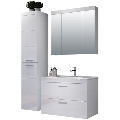 Trendteam Devon Weiß Badezimmer-Set - Badmöbel Trendteam Devon Weiß Badezimmer-Set - Badmöbel