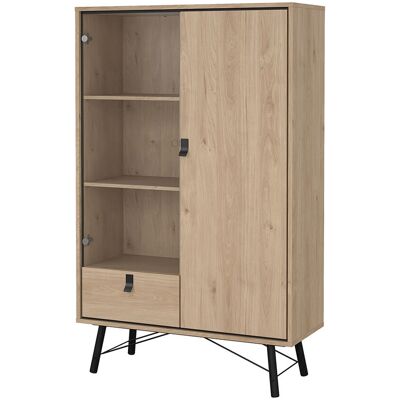 Tvillum Ry Vitrinenschrank 2 Türen 1 Schublade Eiche Dekor. Tvillum Ry Vitrinenschrank 2 Türen 1 Schublade Eiche Dekor.