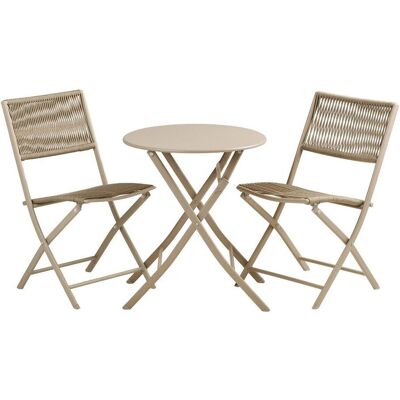 House Nordic Arja Cafeset 1 Tisch 2 Stühle taupe. House Nordic Arja Cafeset 1 Tisch 2 Stühle taupe.