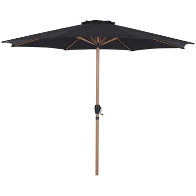 Schou Felix Sonnenschirm 3m Schwarz Teak Schou Felix Sonnenschirm 3m Schwarz Teak