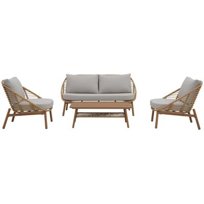 Schou Frederikke Lounge-Set mit Kissen natur. Schou Frederikke Lounge-Set mit Kissen natur.
