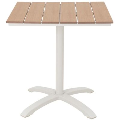 Schou Mads Garten-Cafétisch 70x70 cm Teak-Dekor. Schou Mads Garten-Cafétisch 70x70 cm Teak-Dekor.