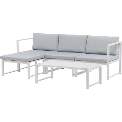 Venture Home Modernes Aluminium-Gartenlounge-Set mit Kissen Venture Home Modernes Aluminium-Gartenlounge-Set mit Kissen