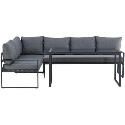 Venture Design Zingaro Loungeset 1 Ecksofa, 1 Esstisch schwarz. Venture Design Zingaro Loungeset 1 Ecksofa, 1 Esstisch schwarz.