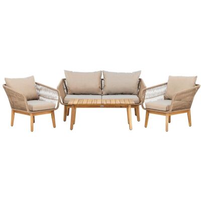 Venture Design Chania Loungeset braun. Venture Design Chania Loungeset braun.