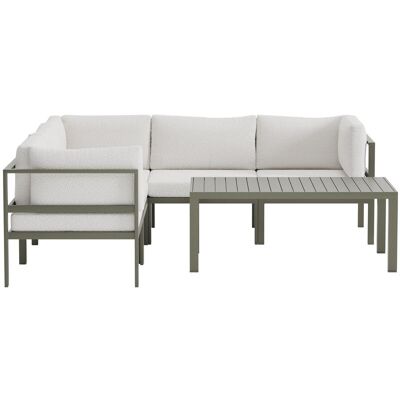 Copacabana Garten Lounge Ecksofa 3+2-Sitzer und Couchtisch braun. Copacabana Garten Lounge Ecksofa 3+2-Sitzer und Couchtisch braun.