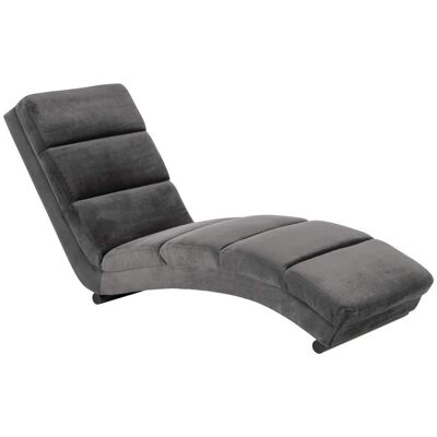 Signature Genira Dunkelgrau Samt Chaise Lounge Signature Genira Dunkelgrau Samt Chaise Lounge