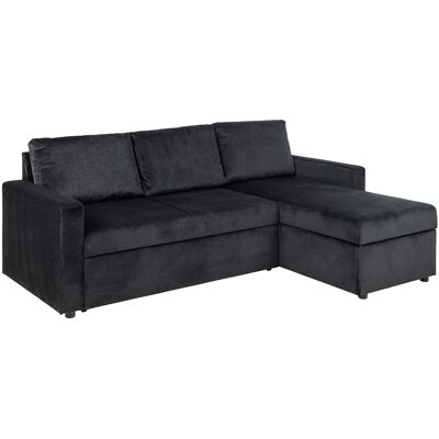 Sacramento Schlafsofa Chaiselong wendbar, versteckte Aufbewahrung und ausziehbares Bett antracitgrau. Sacramento Schlafsofa Chaiselong wendbar, versteckte Aufbewahrung und ausziehbares Bett antracitgrau.