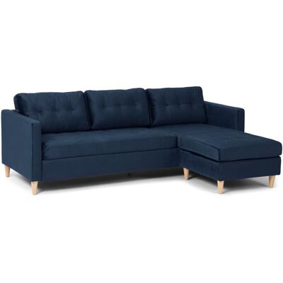 Ebuy24 Marino Sofa BA2 - Veloursblau - Sofa Ebuy24 Marino Sofa BA2 - Veloursblau - Sofa