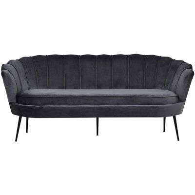 Nice Sofa 3 Sitzer Velour Grau - Sofa Nice Sofa 3 Sitzer Velour Grau - Sofa