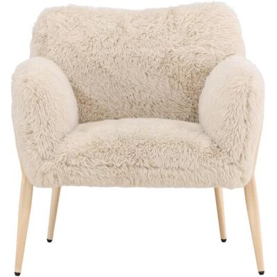 Zenzi Sessel Kunstfell beige. Zenzi Sessel Kunstfell beige.