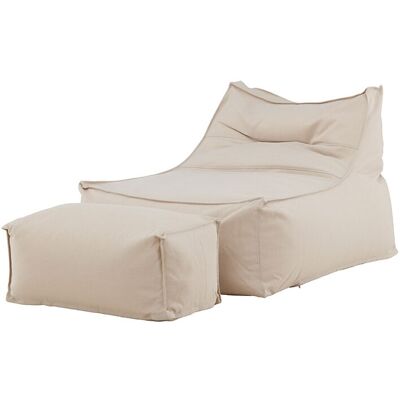 Venture Design Redang Sitzsack mit Pouf zum Garten beige. Venture Design Redang Sitzsack mit Pouf zum Garten beige.
