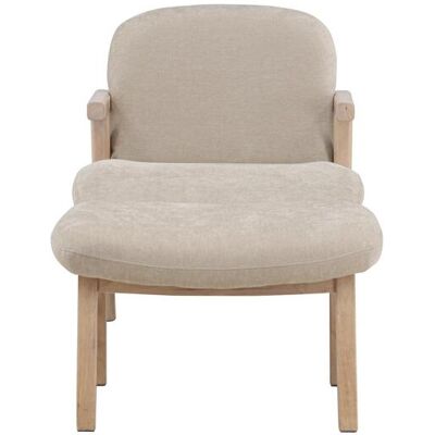 Rile Sessel mit Fußhocker beige. Rile Sessel mit Fußhocker beige.