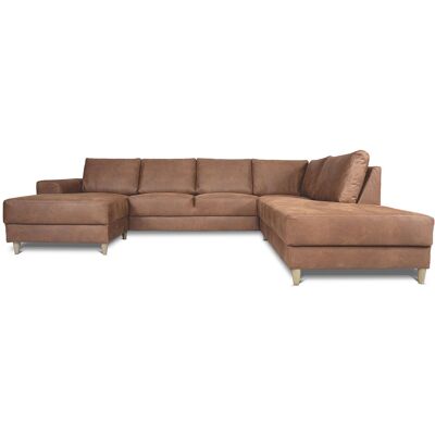 SK Design Nordic Usofa rechts gewendet Cognacfarben Lederfaserstoff. SK Design Nordic Usofa rechts gewendet Cognacfarben Lederfaserstoff.
