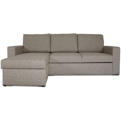 SK Design Odin Schlafsofa, Ecksofa mit Aufbewahrung rechts oder links gewendet grau sandfarben. SK Design Odin Schlafsofa, Ecksofa mit Aufbewahrung rechts oder links gewendet grau sandfarben.